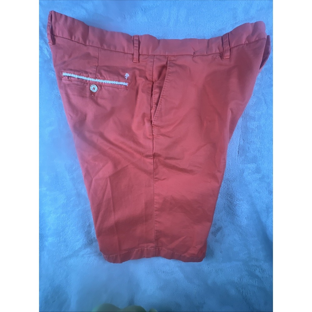 Robert Graham Classic Fit Men's Chino Shorts Orange Cotton Stretch Size 36